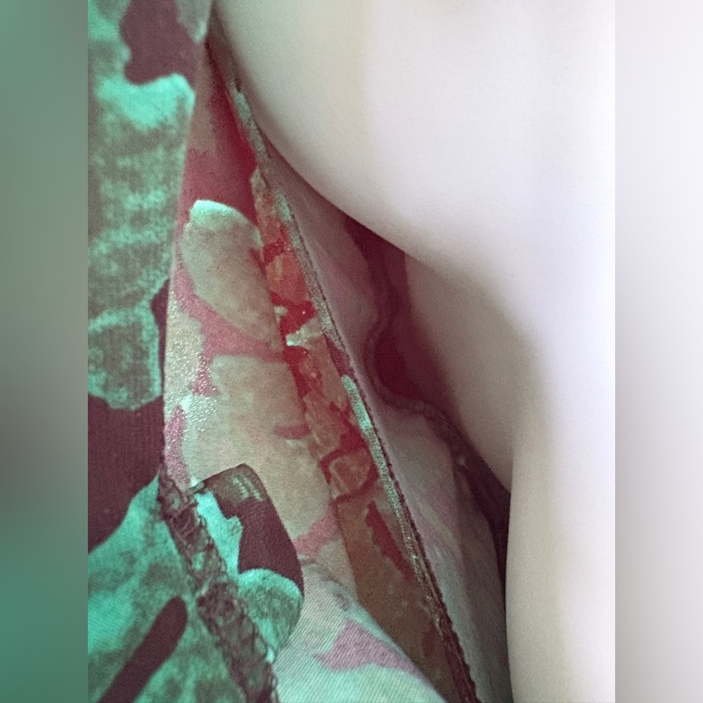 Ralph Lauren Stretch Bodycon Ruched Scoop Black Teal Floral Sheath Midi Dress - Picture 7 of 11